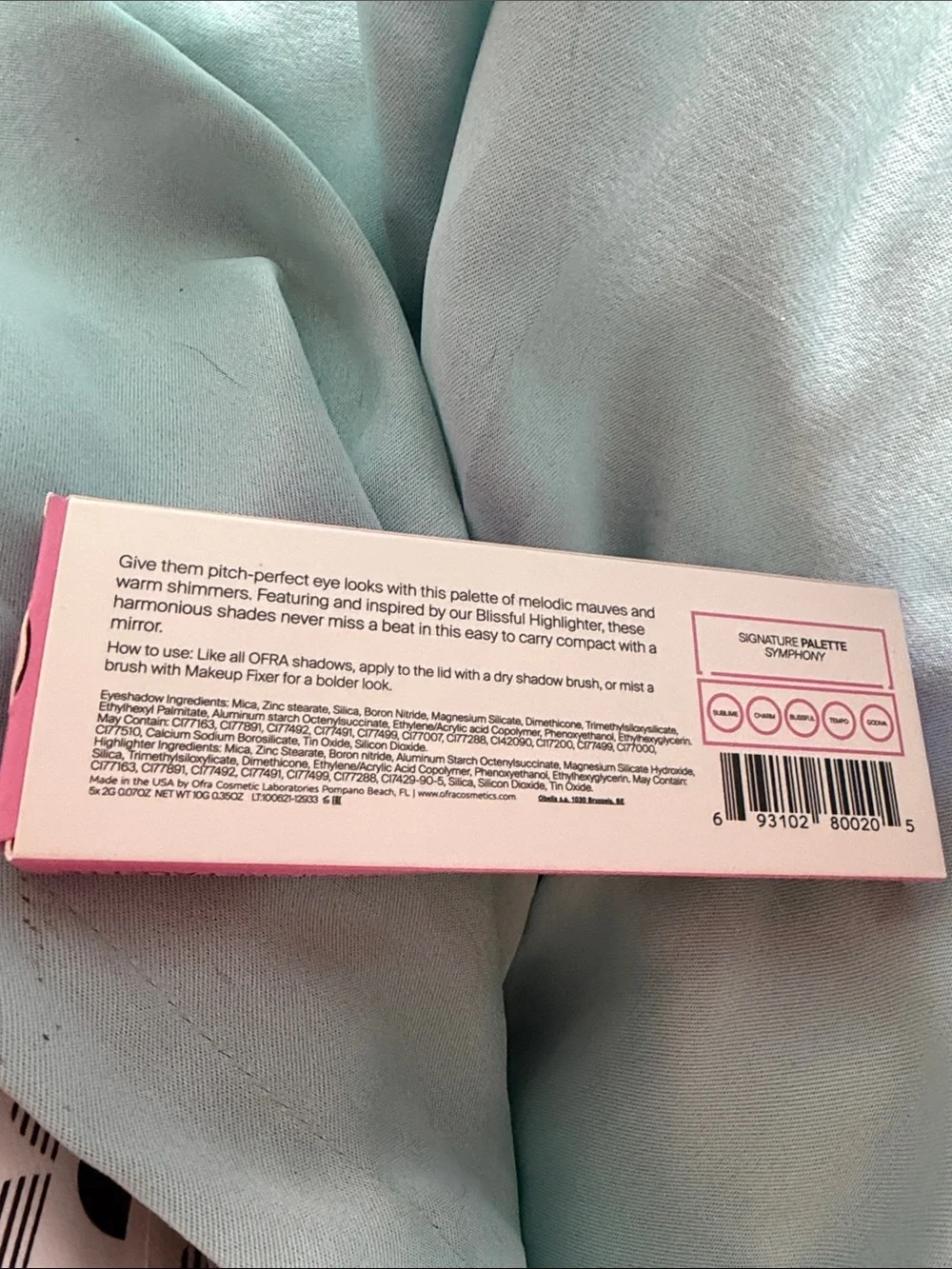 NEW OFRA Signature Palette Symphony - Pink and White Packaging